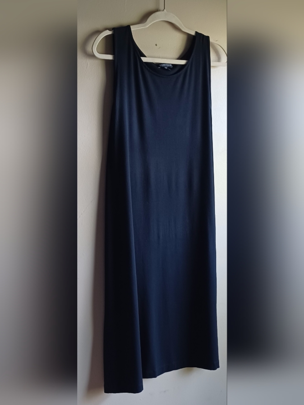 EILEEN FISHER black Women's  Sleeveless A Line Dress In SZ L